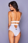 High-waist White Pattern Bottom