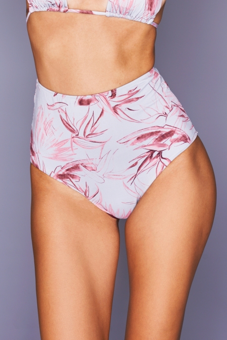 HIsh-Waist Grey Flower Bottom