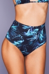 High-Waist Blue Flower Bottom