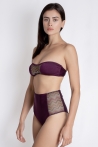 Slip vita alta Plum mesh