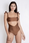 Bow Swimsuit  bronze