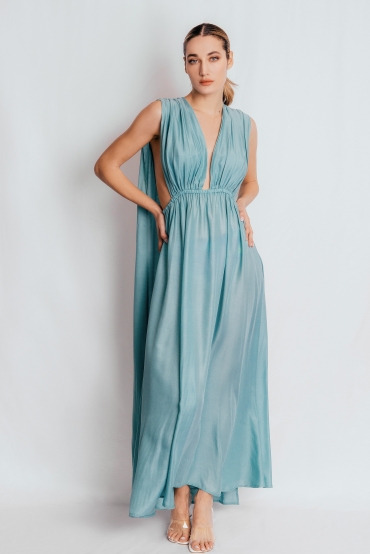 Priscilla Long Dress Azur