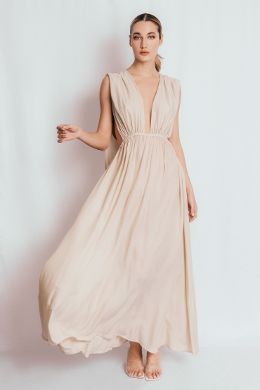 Priscilla Long Dress Ivory